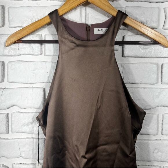 NWT Babaton Aritzia Taupe Racerback Sleeveless Dress Size 0 - Picture 12 of 14